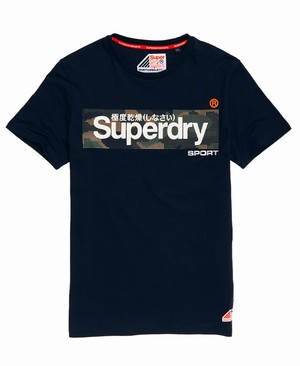 Superdry Camo Box Férfi Pólók Sötétkék | GMNCR1796